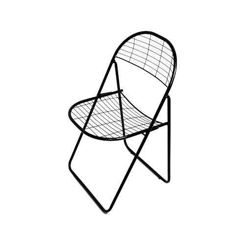 Niels Gammelgaard - Ikea - Wire Chair - Foldable - Black - Multiple In Stock - 1980’S