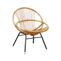 Subtiele Vintage Jaren ’60 Rotan Dutch Design Fauteuil