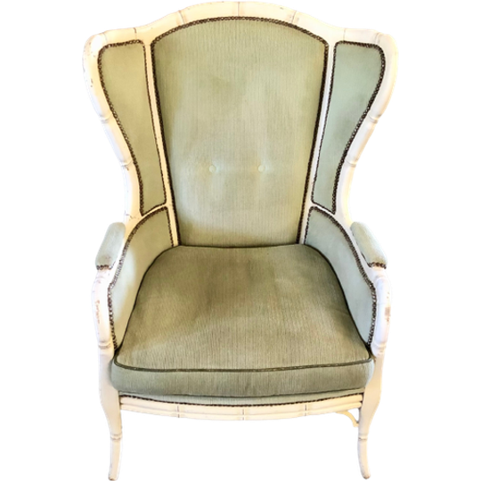 Brocante Fauteuil, Wingback Chair, Oorfauteuil Reliving 1