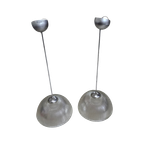 2 X Harco Loor Prisma Hanging Lamp / Glass 1980s80s thumbnail 1