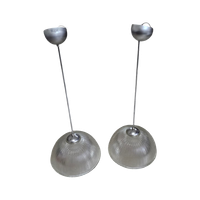 2 X Harco Loor Prisma Hanging Lamp / Glass 1980s80s