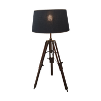 Industriële Houten Statief Vloerlamp