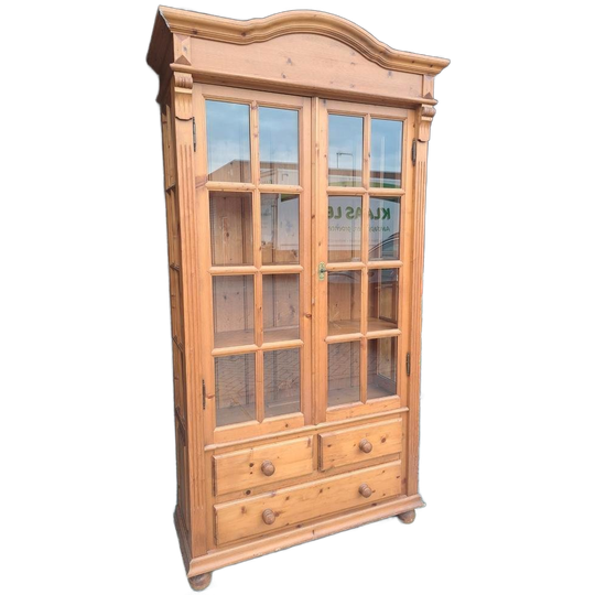 Grenen Ladekast Vitrine Kast 1