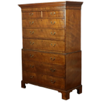 Antieke Houten Kast Tallboy Chest On Chest George Iii 19de Eeuw thumbnail 1