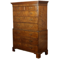 Antieke Houten Kast Tallboy Chest On Chest George Iii 19de Eeuw