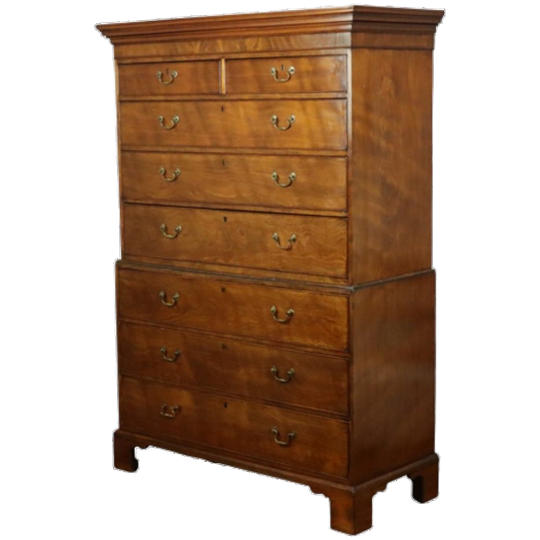 Antieke Houten Kast Tallboy Chest On Chest George Iii 19de Eeuw 1