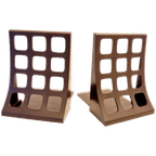 Set Van 2 Bruine Boekensteunen Spaceage Jaren 70 thumbnail 1