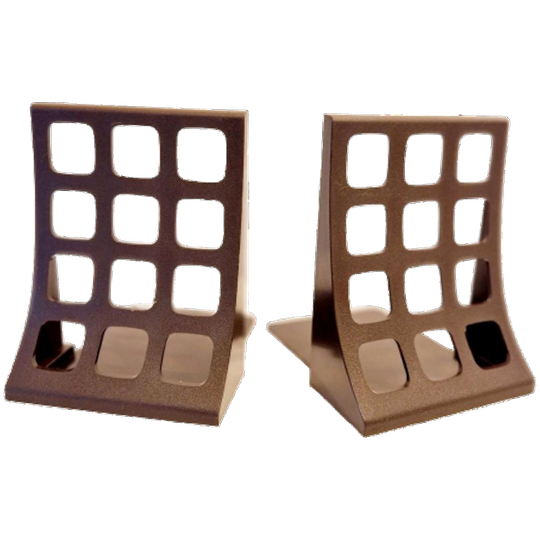 Set Van 2 Bruine Boekensteunen Spaceage Jaren 70 1