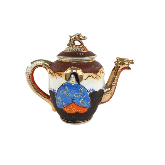 Vintage-antieke Theepot Draak 1