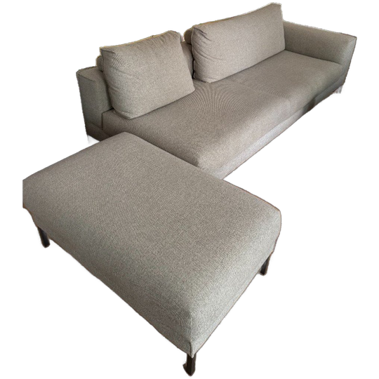 Design on Stock 4-zits Bank, 1-arm (links) + Poof + Rugkussens 1