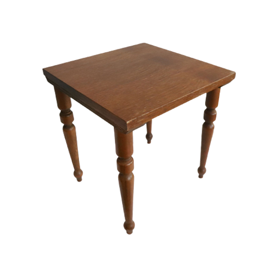 Vintage Bijzet/plantentafeltje Eiken Hout, Klassiek 1