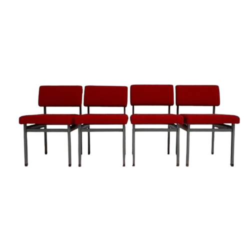 Set Van 4 Pali Eetkamerstoelen Van Louis Van Teeffelen, 1960