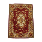 Rood Oosters Vloerkleed Met Onder Andere Gele Bloemen 285x200cm thumbnail 1