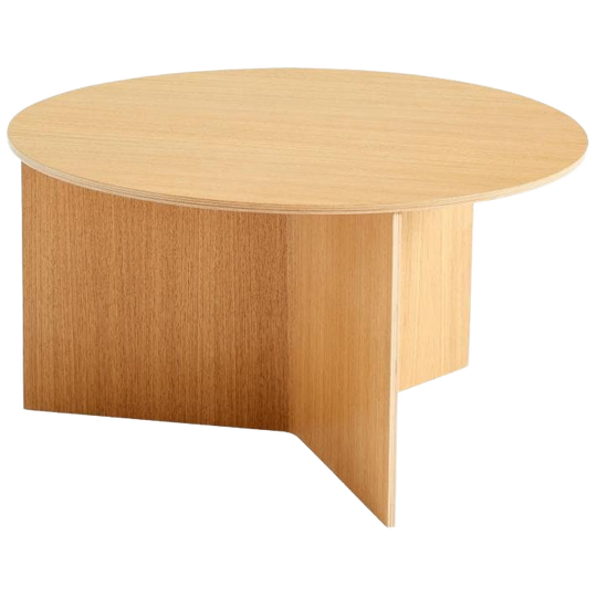 HAY | Slit Table Wood Round Xl Bijzettafel 65 Cm Oak 1