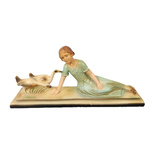 Gipsen Art Deco Beeld Pecchioli 1