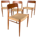 Model 75 Stoelen Van Möller Voor J.l. Möllers Möbelfabrik thumbnail 1