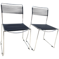 Paar Jodi Spaghetti Stapelbare Stoelen, Sintesi, Italië, 80s