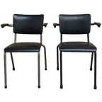 Set Van 2 Vintage Industriële Stoelen, Ahrend De Cirkel thumbnail 1