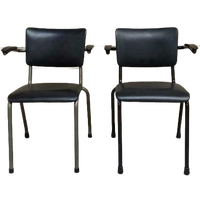 Set Van 2 Vintage Industriële Stoelen, Ahrend De Cirkel