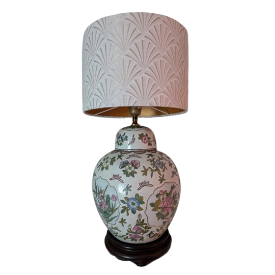 Gemberpot Tafellamp Met Bloemen 1