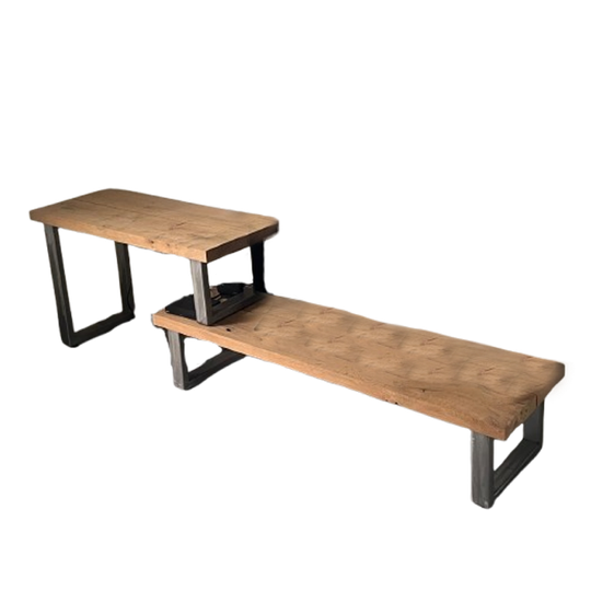 Tv Meubel Eiken Planken En Stalen Frame 1