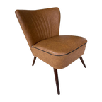 Vintage Cocktail Fauteuil In Bruin Skai Leder thumbnail 1