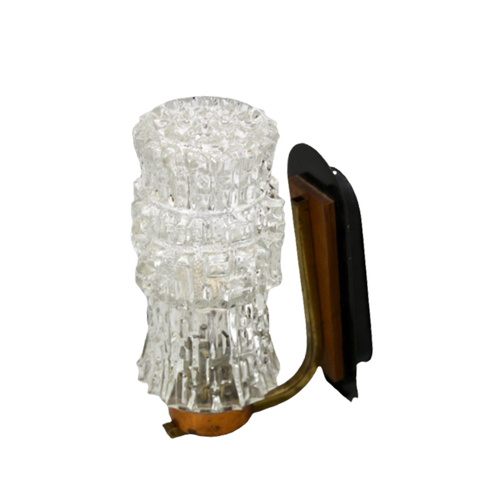 Vintage Wandlamp - Hout, Glas Jaren '50/'60 | 01266