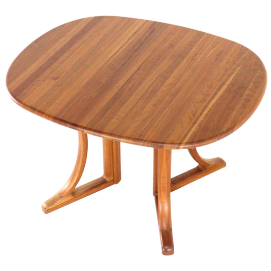 Teak Ovalen 2x Verlangbare Eettafel 'varde' Vintage Deens Massief 1