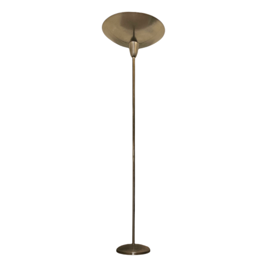 Nickel Plated / Bowl Floor Lamp 1970s 1
