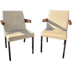 Mid-century Strakke Design Fauteuils In Originele Goede Staat thumbnail 1