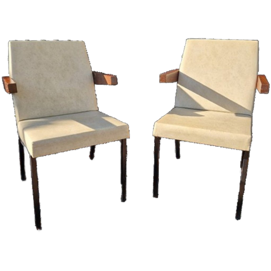 Mid-century Strakke Design Fauteuils In Originele Goede Staat 1