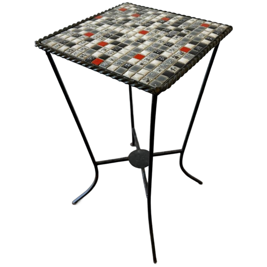 Vintage Mozaïek Bijzettafeltje / Plantentafel 1