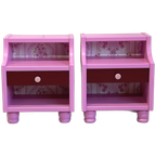 Set 2 Restyle Roze Nachtkastjes Vintage Behang thumbnail 1
