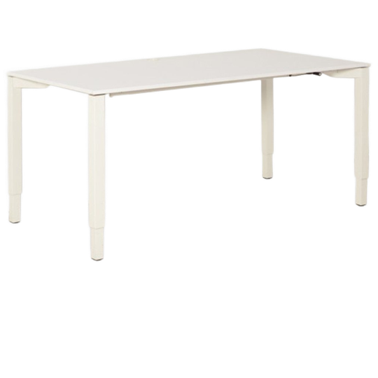 Twinform Bureau, Wit Blad, 160 X 80 Cm, Hoogte Instelbaar Onderstel D.m.v. Handslinger 1