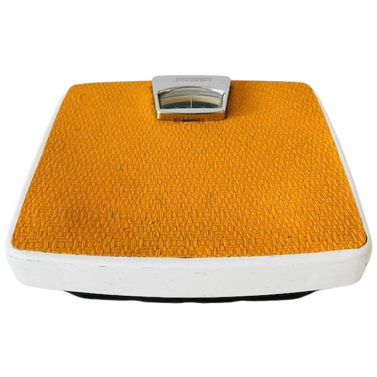 Vintage Stube Personenweegschaal Okergeel 1970’s 1