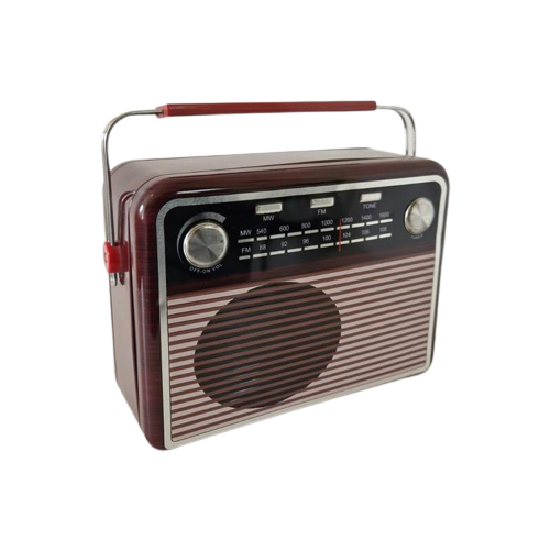 Retro Radio Blik Lunchbox