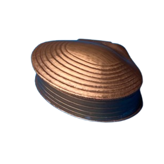 Mid-century Koperen Schelp Opbergdoosje 1