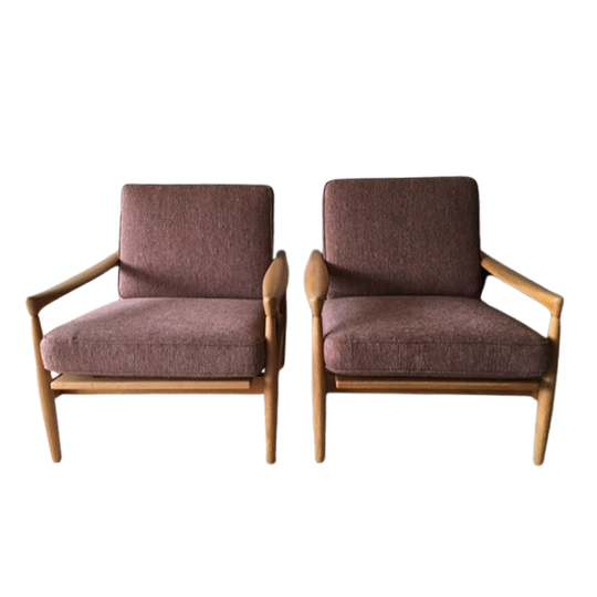 Set Eiken Kolding Fauteuils Ontworpen Door Erik Wørts 1