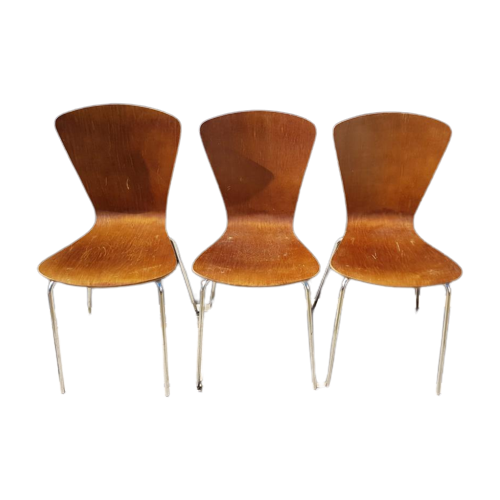 Set Van 3 Deens Design Vintage Vlinderstoelen, Stoelen😍