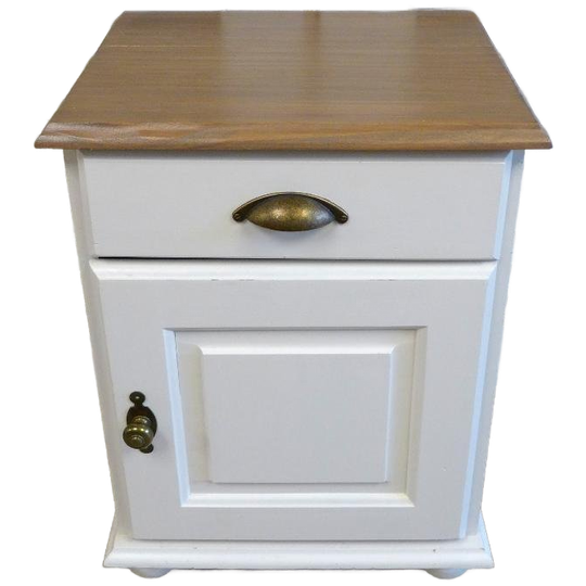 Mooi Wit Landelijk Nachtkastje 1