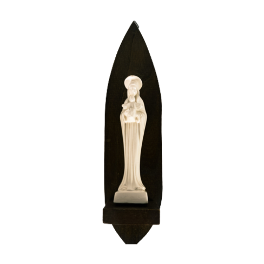 Art Deco - Wit Mariabeeld - Maria Met Kind - Keramiek - Jaren 30 - B.s.j. Venlo - Nederland 1