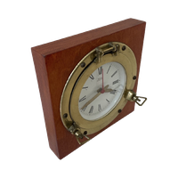 Royal Marine - Vintage - Wall Mounted Or Standing Ships Clock - Made From Brass And Wood