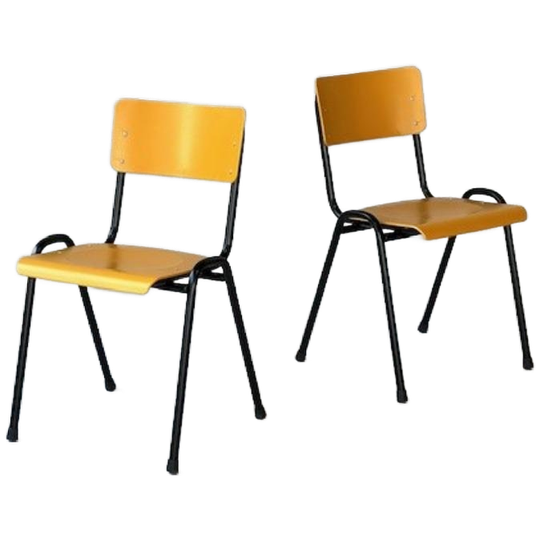 Retro Eettafelstoelen Nieuw Projectstoelen Geel Prijs P/stuk 1