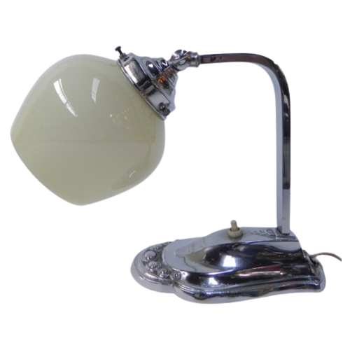 Art Deco Bureaulamp Met Verstelbare Kap