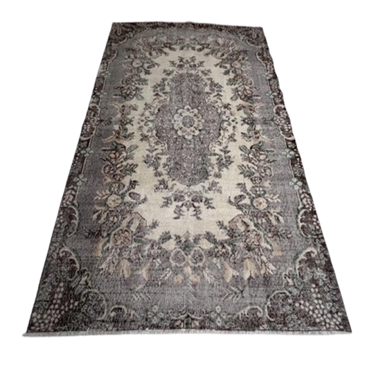 Beige Bruin Vintage Yuruk Vloerkleed 265 X 170 Cm 1