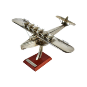 Art Deco Style - Scale Model Of An Airplane (Silver Plated) - Dornier Do X (1929)