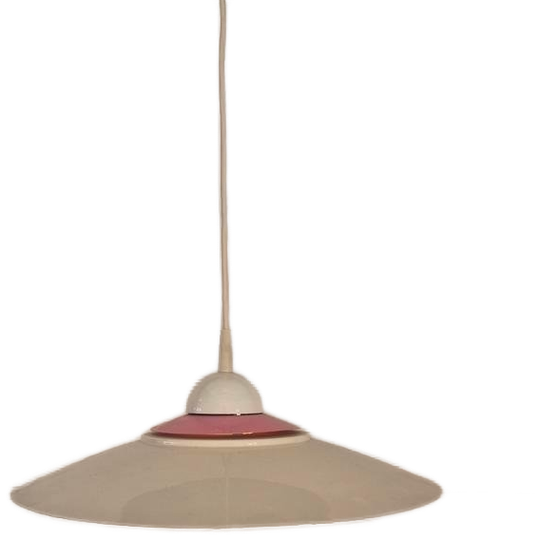 Vintage Space Age Lamp Wit Roze Ufo Design 1