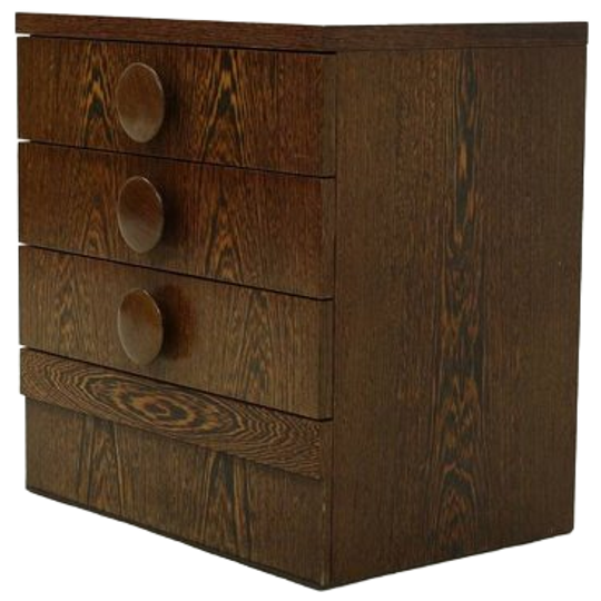 Vintage Wenge Wooden Drawer Cabinet 1960s 1