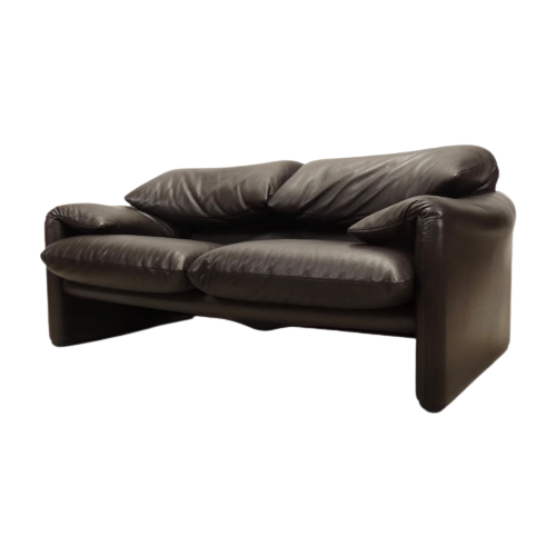 Cassina Maralunga 2-Seater - Brown Leather