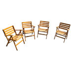 4 X Folding Chairs By Ico & Luisa Parisi For Reguitti, Italy, 1970s, thumbnail 1